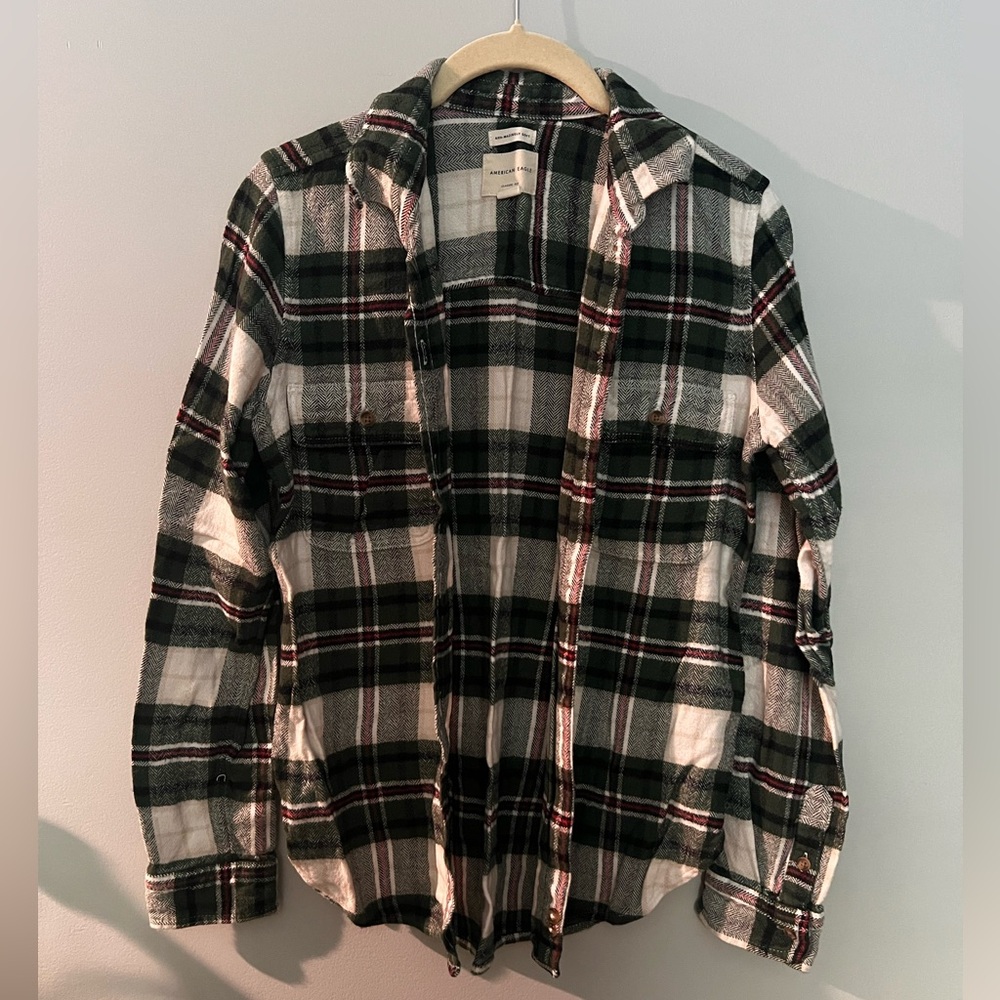 aeo classic fit flannel